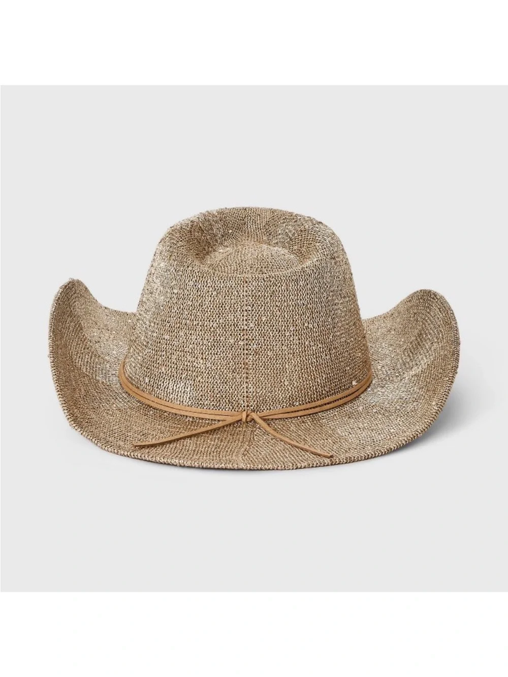 Knit Sequined Cowboy Western Hat - Wild Fable™ Tan
